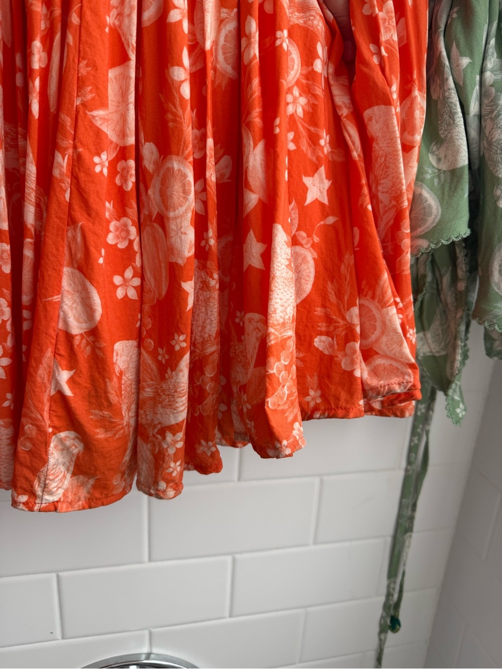 Agua Bendita Fairy Mita Maxi Dress | Patchwork Bird & Citrus Print | Size M - Picture 13 of 16